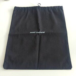 Saint Laurent Black Drawstring Dust Shoe Storage Bag - New